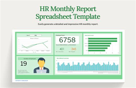 hr monthly report template ppt free download